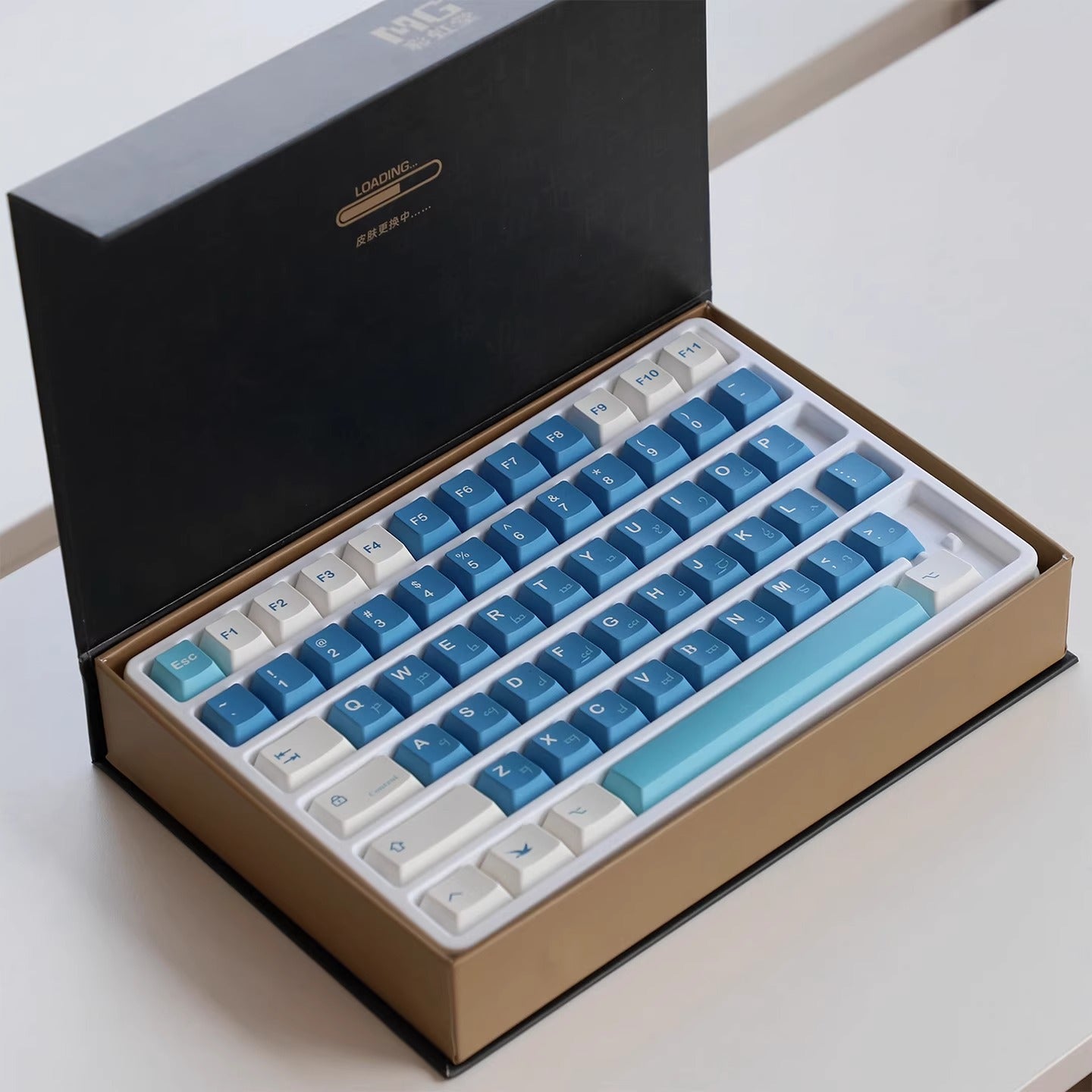 Sea Mist Love Letter Keycap Set, Cherry Profile, Dye Sub PBT