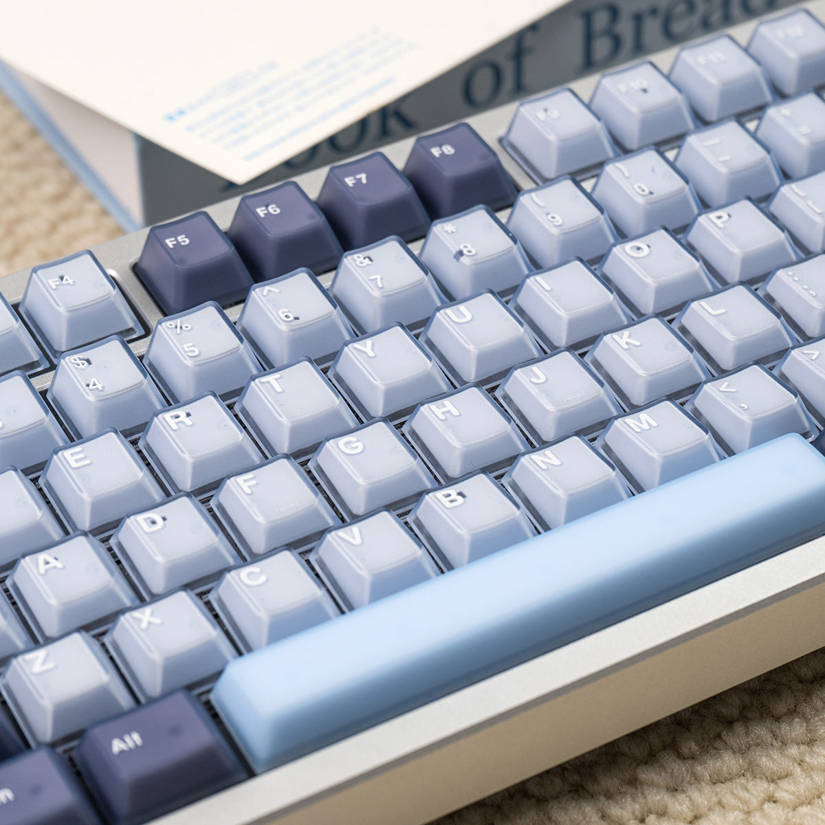 Semi-transparent Keycap Set, Cherry Profile, Double Shot PBT + Transparent PC Keycap