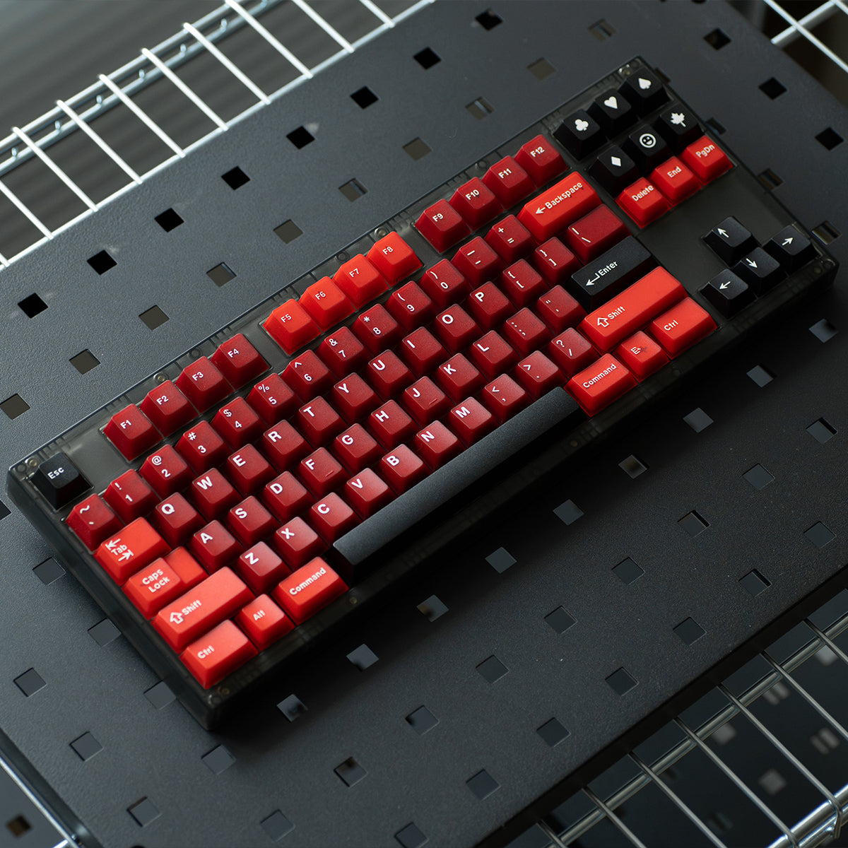 Semi-transparent Keycap Set, Cherry Profile, Double Shot PBT + Transparent PC Keycap