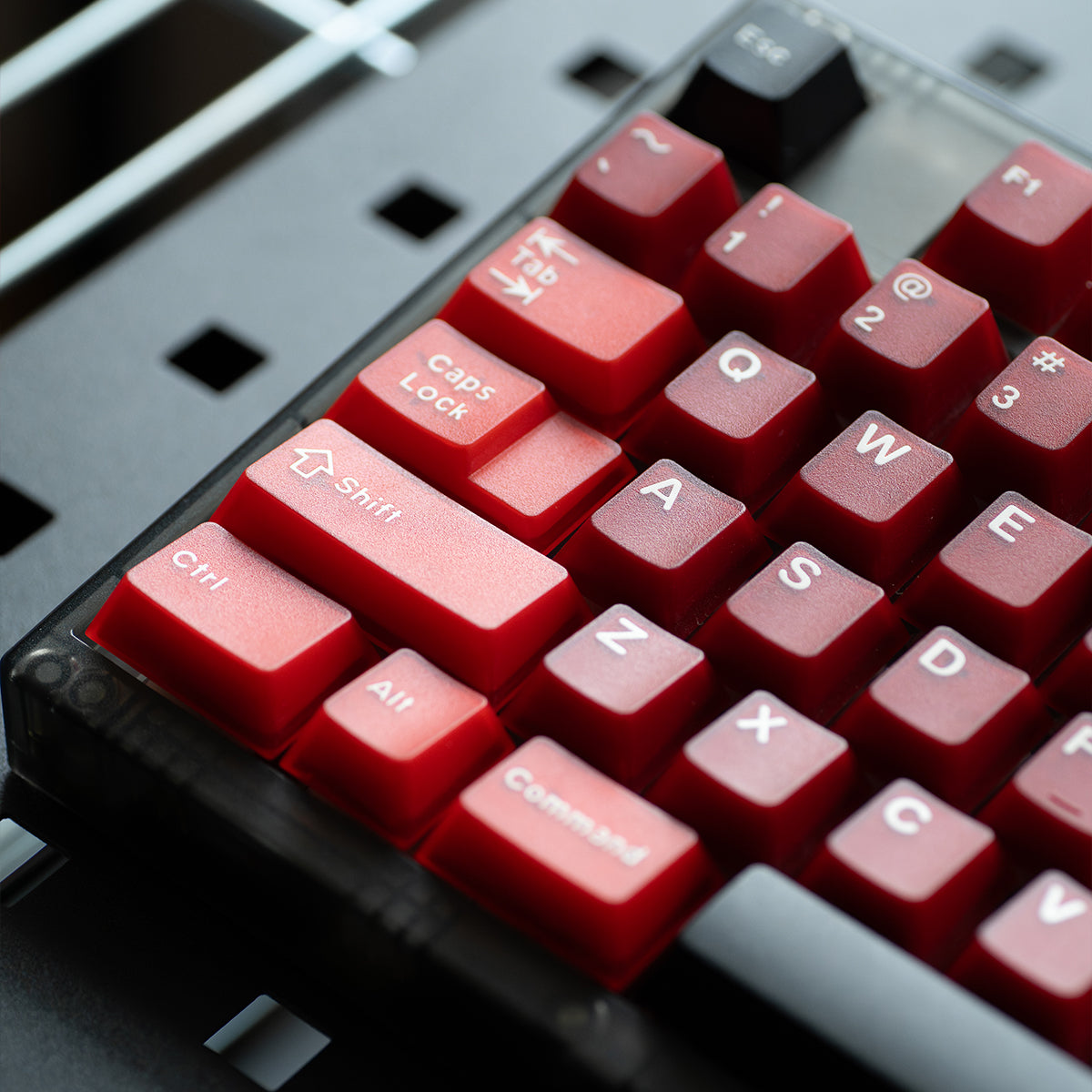 Semi-transparent Keycap Set, Cherry Profile, Double Shot PBT + Transparent PC Keycap