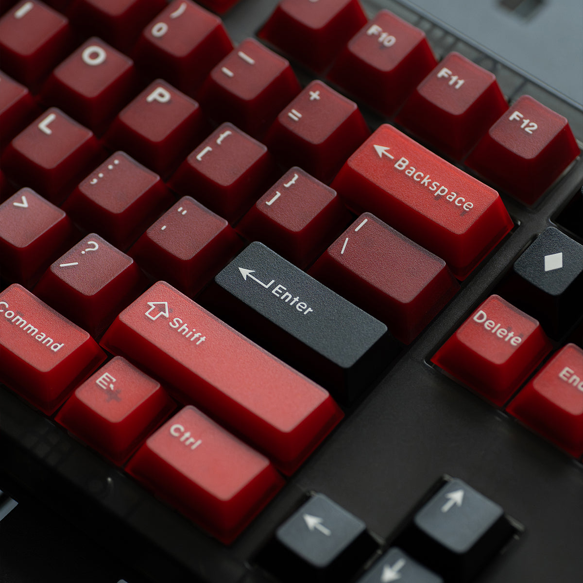 Semi-transparent Keycap Set, Cherry Profile, Double Shot PBT + Transparent PC Keycap