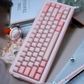 Sakura Jade Semi-transparent Keycap Set, Cherry Profile, Double Shot PBT + Transparent PC Keycap