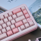 Sakura Jade Semi-transparent Keycap Set, Cherry Profile, Double Shot PBT + Transparent PC Keycap
