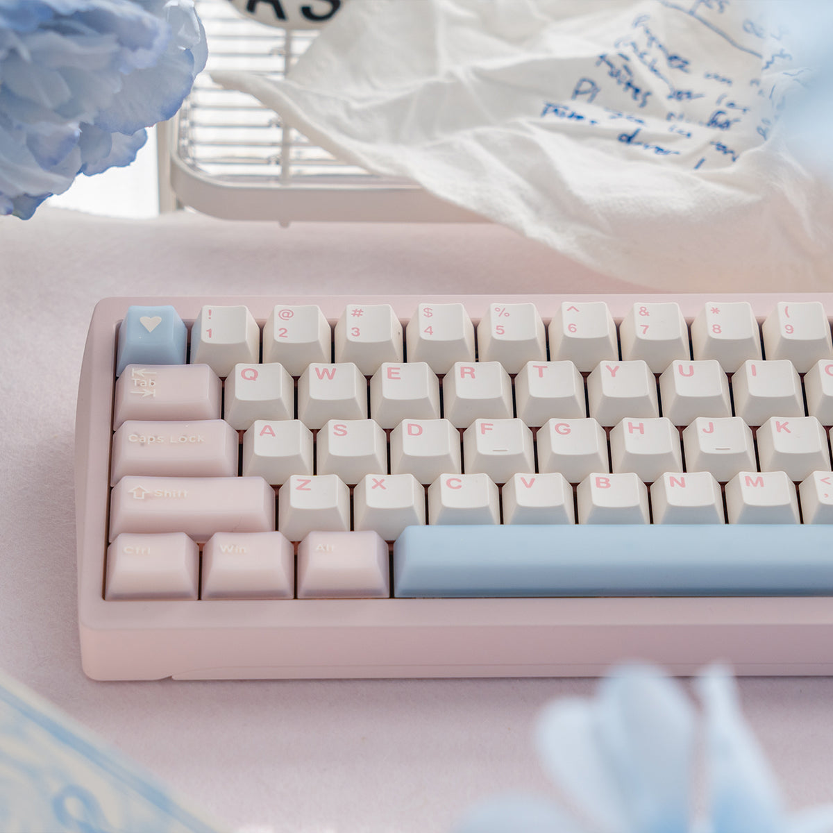 Semi-transparent Keycap Set, Cherry Profile, Double Shot PBT + Transparent PC Keycap
