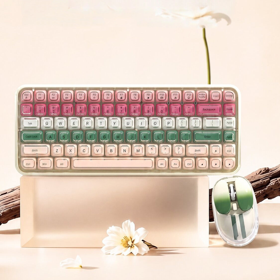 SK720 Manon Cute Crystal Jelly Keyboard & Mouse Set