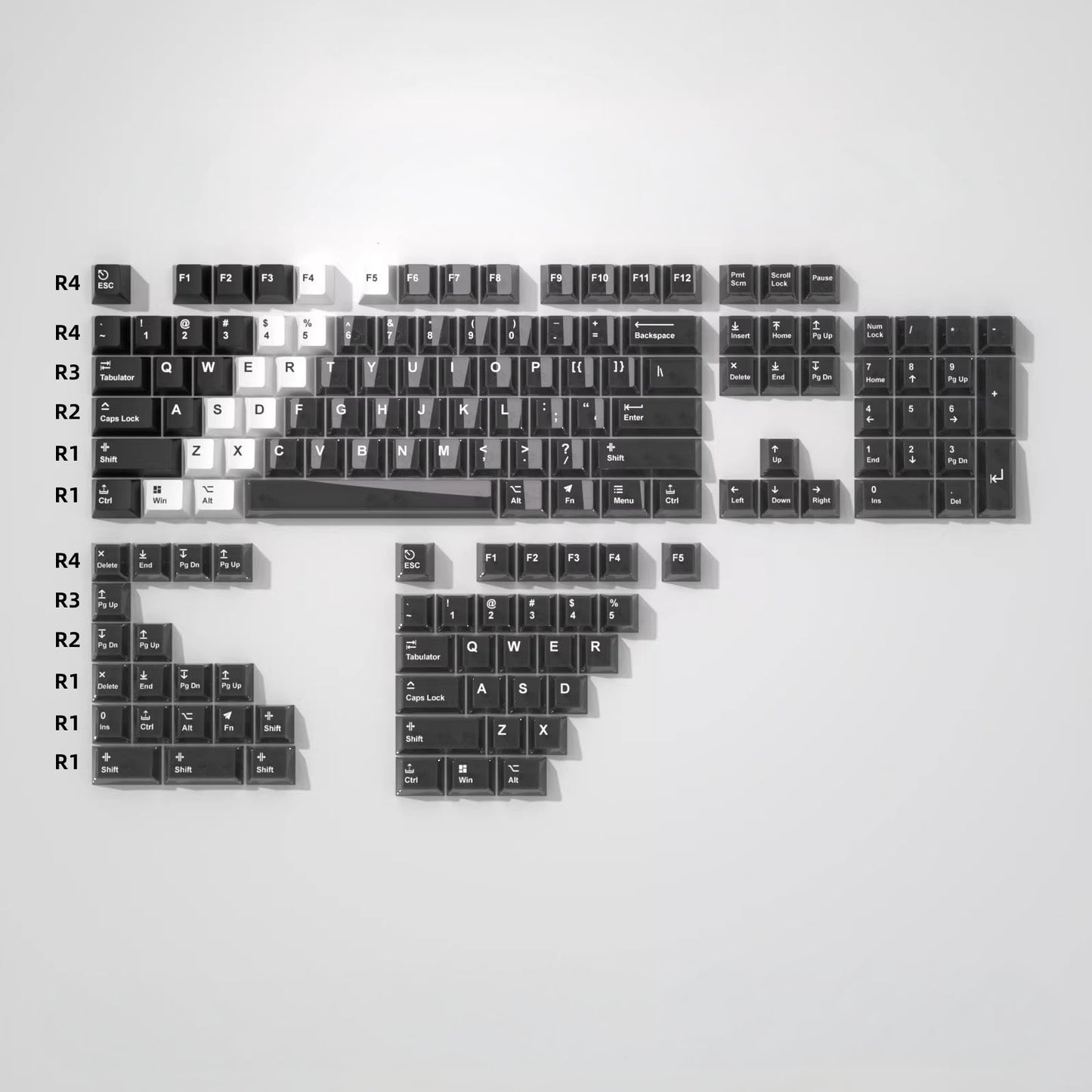 Snow Mountain Keycap Set, Cherry Profile, Dye Sub PBT + Transparent PC