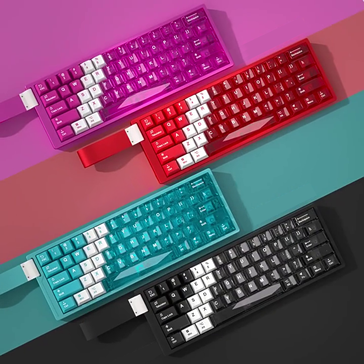 Snow Mountain Keycap Set, Cherry Profile, Dye Sub PBT + Transparent PC ...