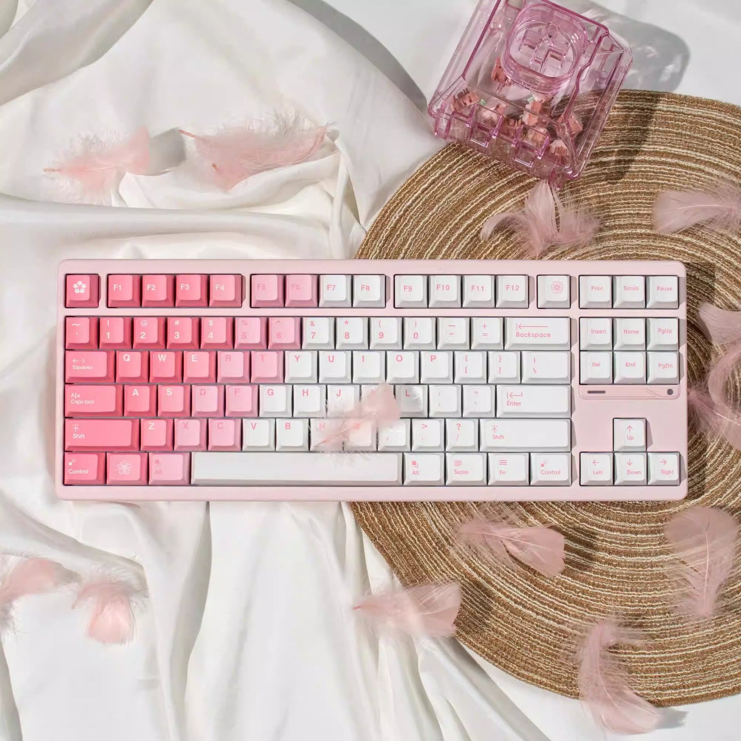 Snow Mountain Keycap Set, Cherry Profile, Dye Sub PBT + Transparent PC