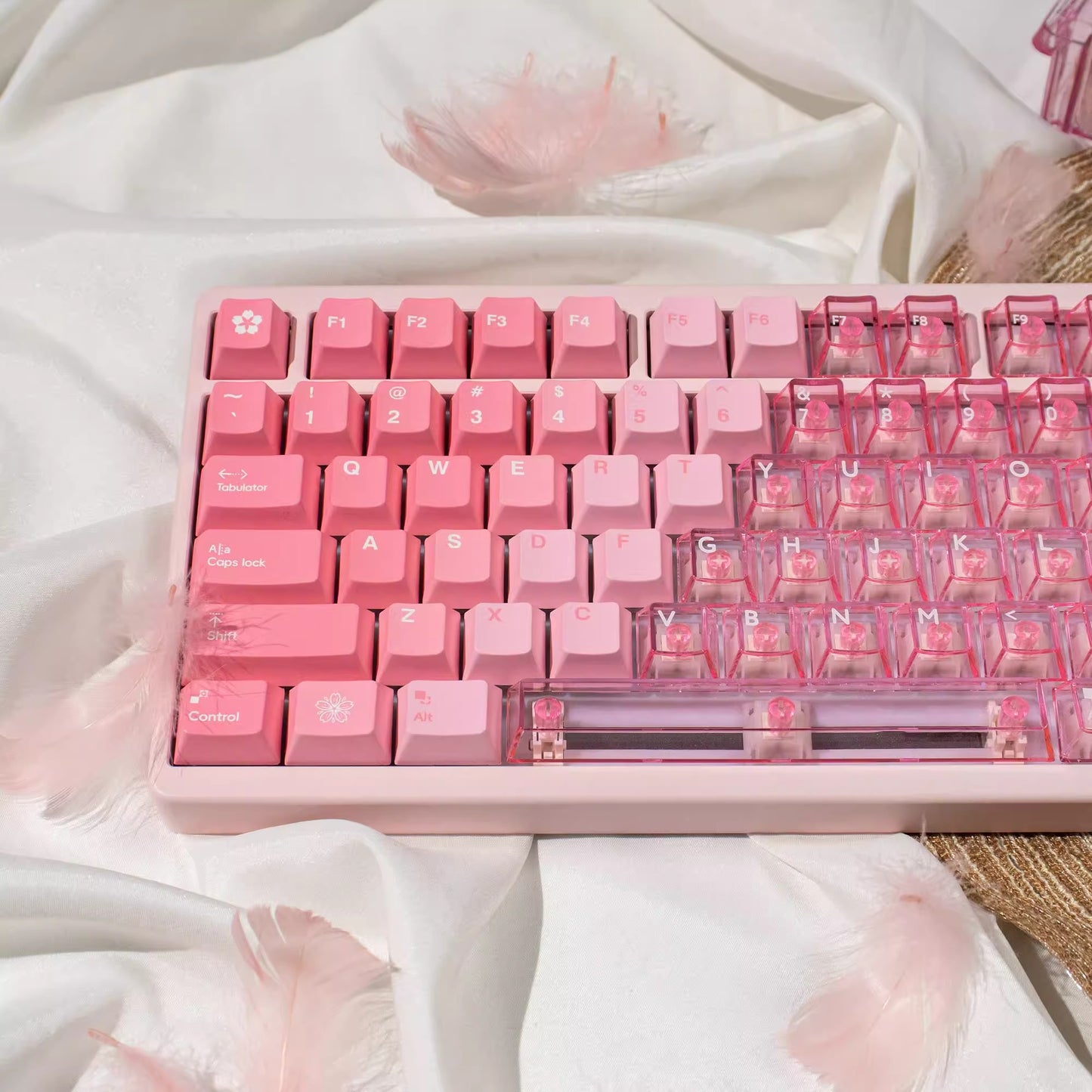Snow Mountain Keycap Set, Cherry Profile, Dye Sub PBT + Transparent PC