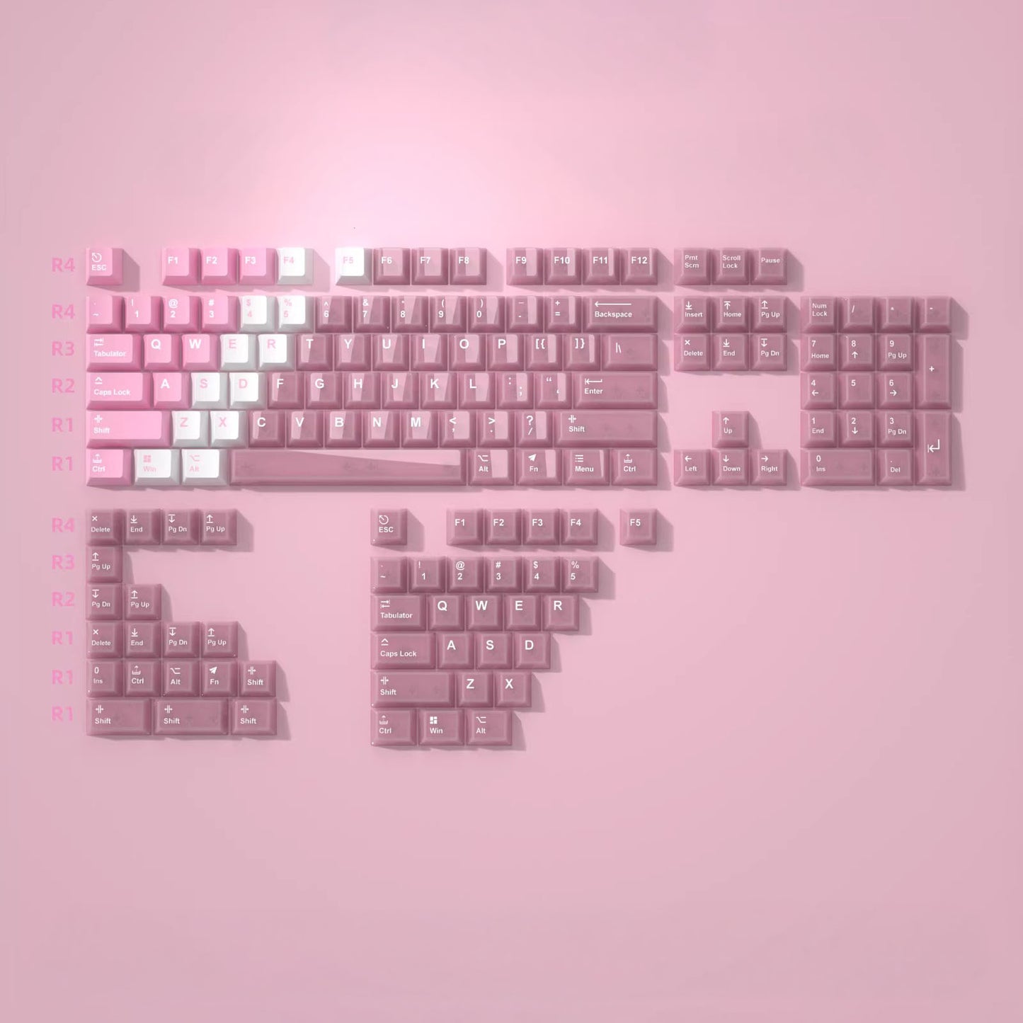 Snow Mountain Keycap Set, Cherry Profile, Dye Sub PBT + Transparent PC