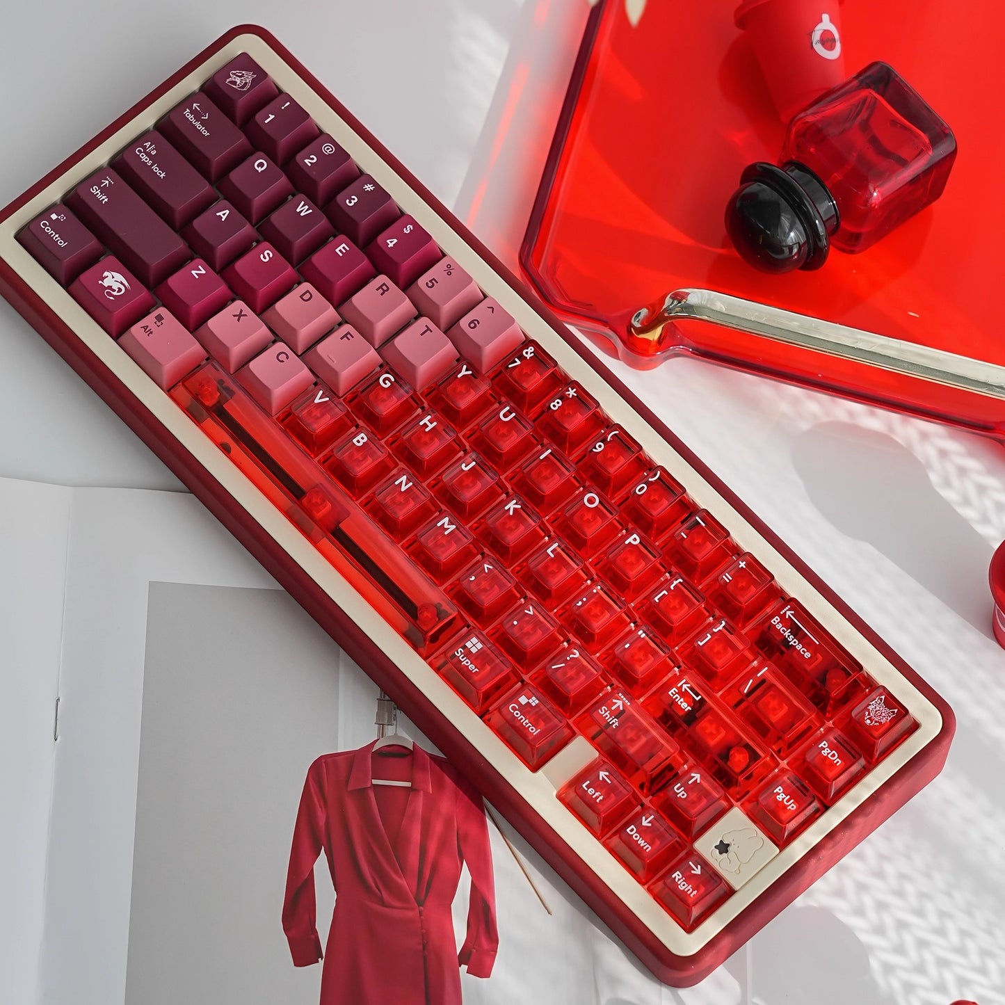 Snow Mountain Keycap Set, Cherry Profile, Dye Sub PBT + Transparent PC