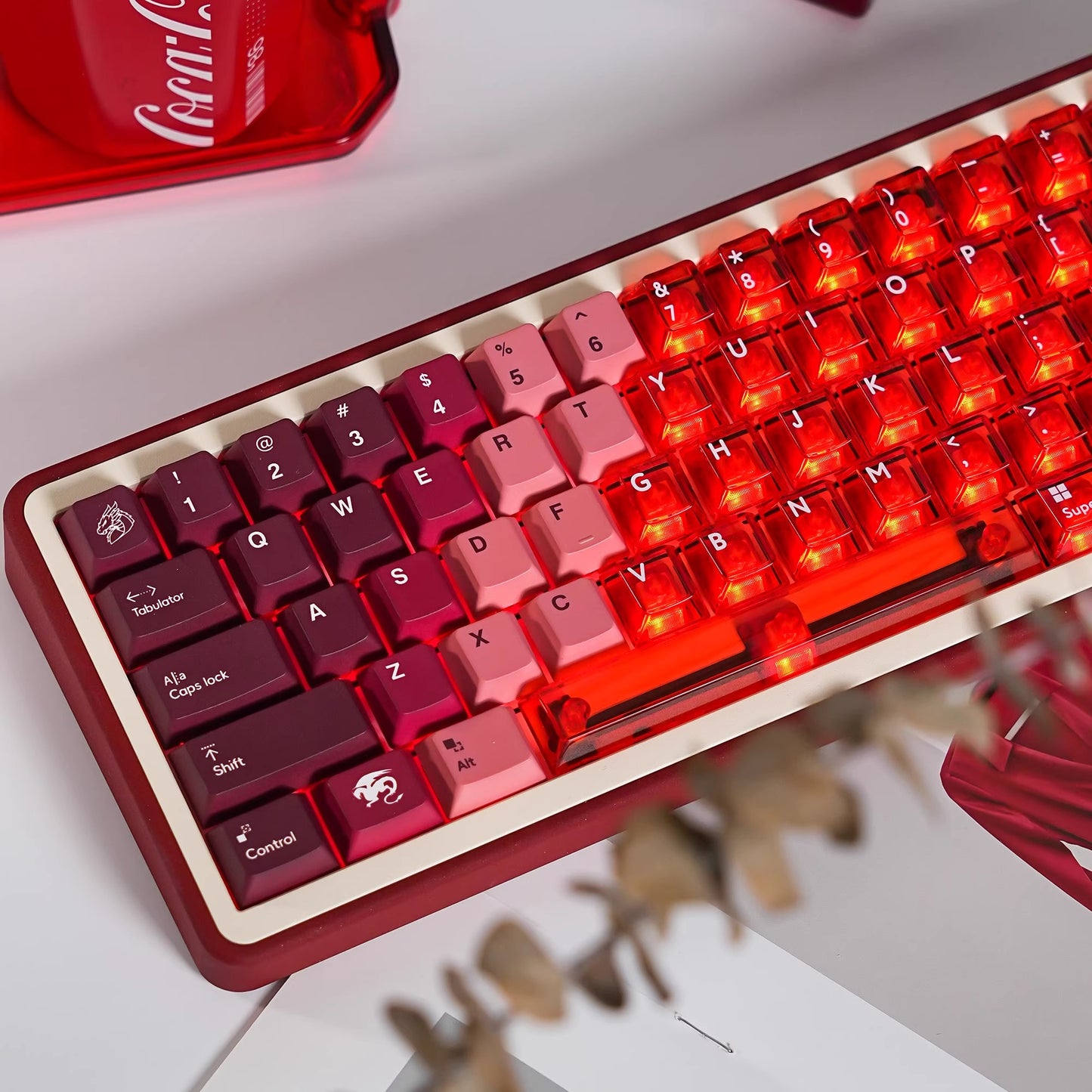 Snow Mountain Keycap Set, Cherry Profile, Dye Sub PBT + Transparent PC