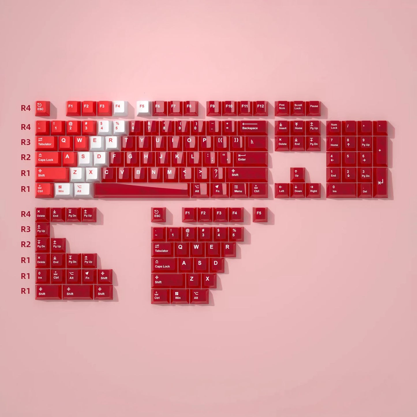 Snow Mountain Keycap Set, Cherry Profile, Dye Sub PBT + Transparent PC