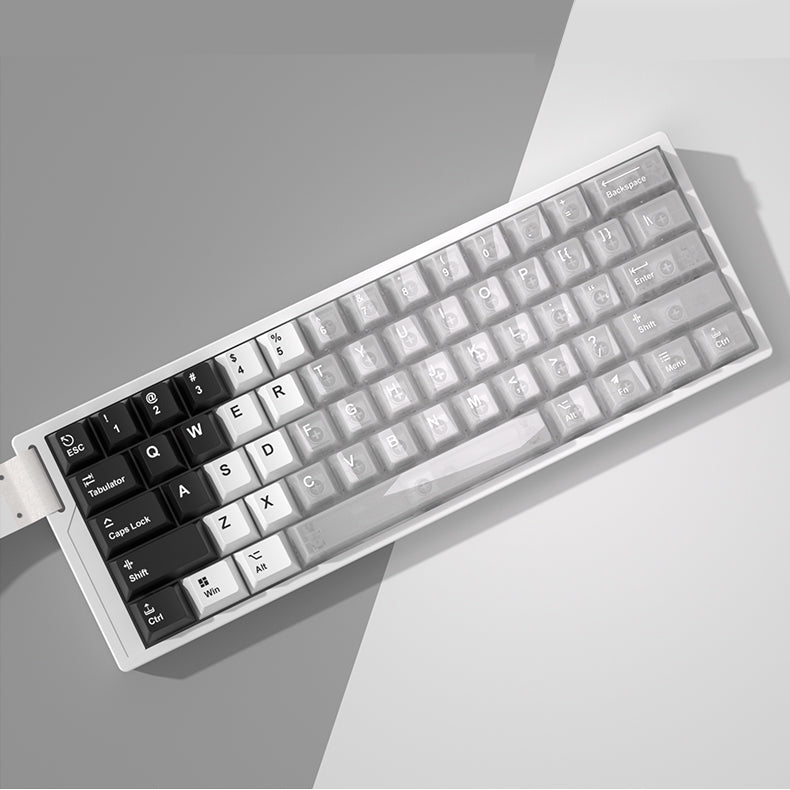 Snow Mountain Keycap Set, Cherry Profile, Dye Sub PBT + Transparent PC
