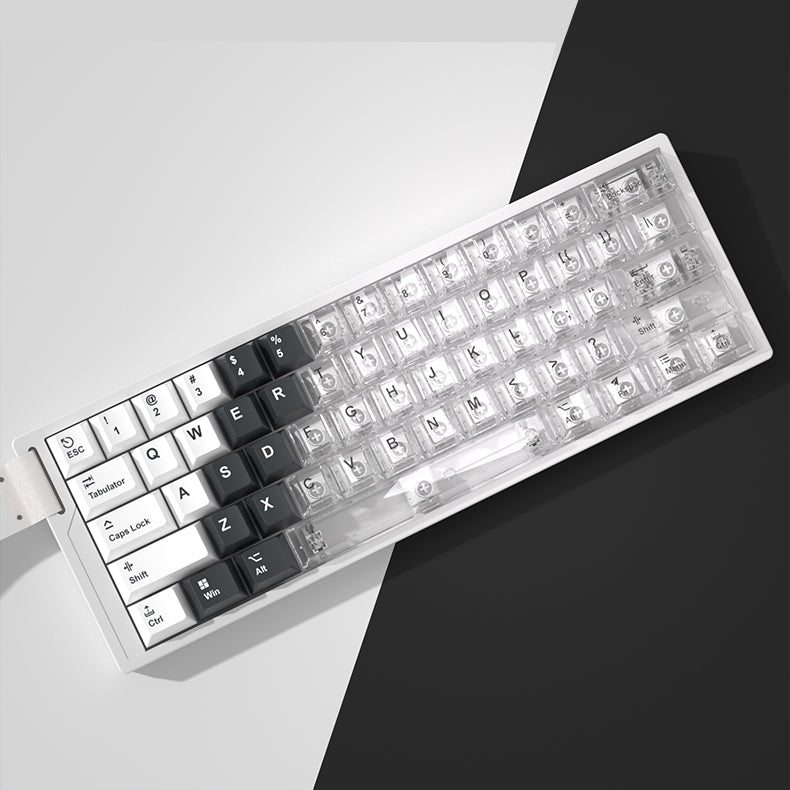 Snow Mountain Keycap Set, Cherry Profile, Dye Sub PBT + Transparent PC