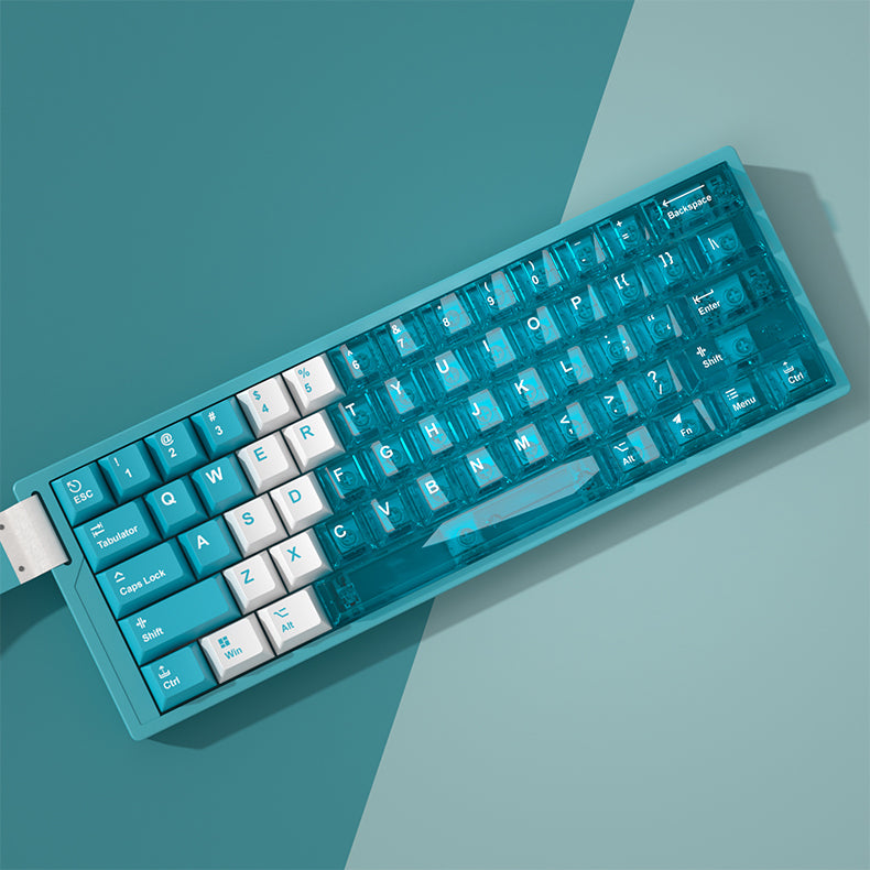 Snow Mountain Keycap Set, Cherry Profile, Dye Sub PBT + Transparent PC