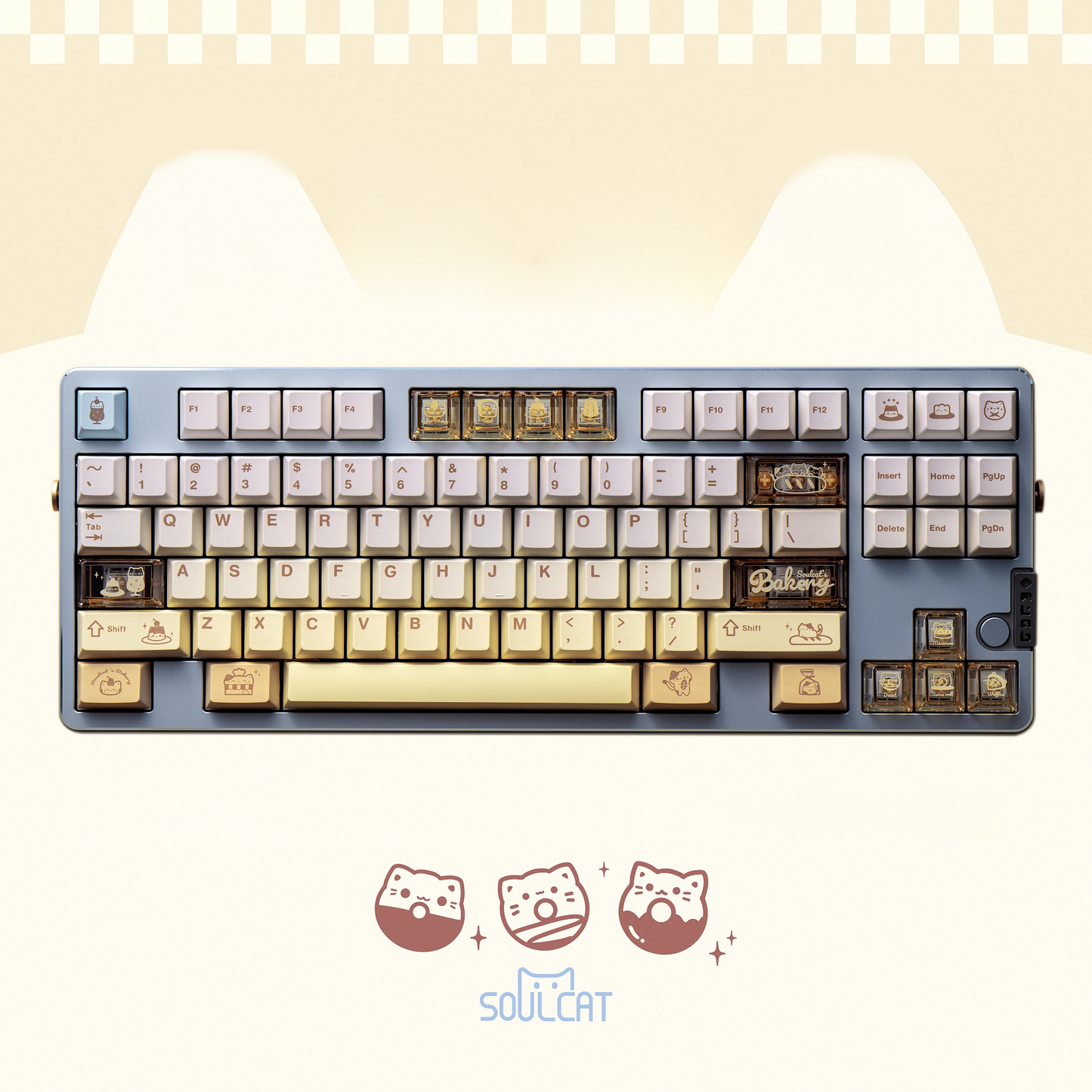 Soulcat's Bakery Cute Keycap Set, Cherry Profile, Dye Sub PBT