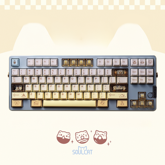 Soulcat's Bakery Cute Keycap Set, Cherry Profile, Dye Sub PBT