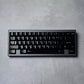 White on Black Shiny Keycap Set, Cherry Profile