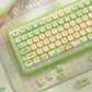 Forest Green Cute Keycap Set, MOA Profile, PBT Dye Sub Key Cap
