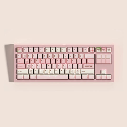 Sakura Cocoa Keycap Set, Cherry Profile, Dye Sub PBT Key Cap Set