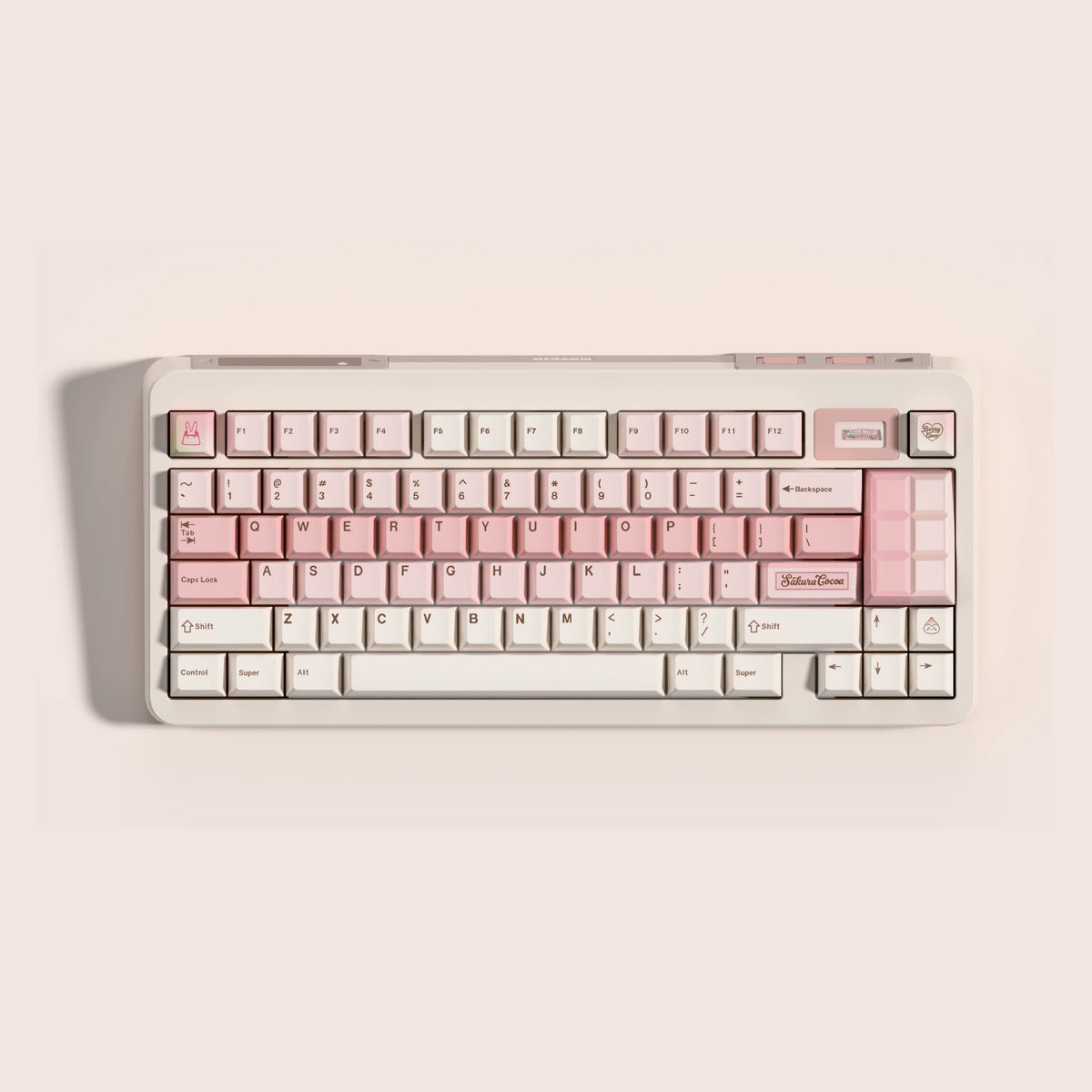 Sakura Cocoa Keycap Set, Cherry Profile, Dye Sub PBT Key Cap Set