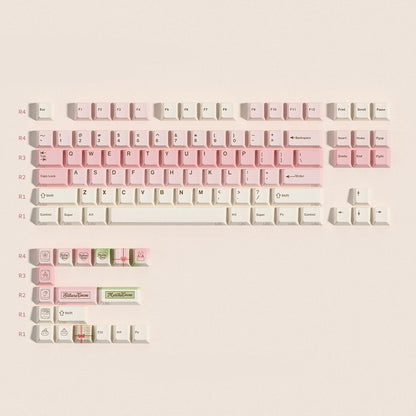 Sakura Cocoa Keycap Set, Cherry Profile, Dye Sub PBT Key Cap Set