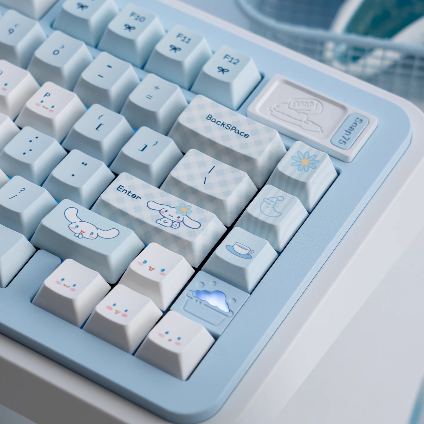 URE Cinnamoroll Cute Keycap Set, Cherry Profile, Dye Sub PBT