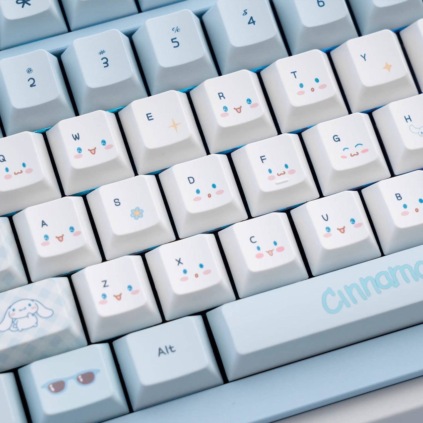 URE Cinnamoroll Cute Keycap Set, Cherry Profile, Dye Sub PBT