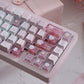 URE Hello Kitty Pink Cute Keycap Set, Cherry Profile, Dye Sub PBT + PC