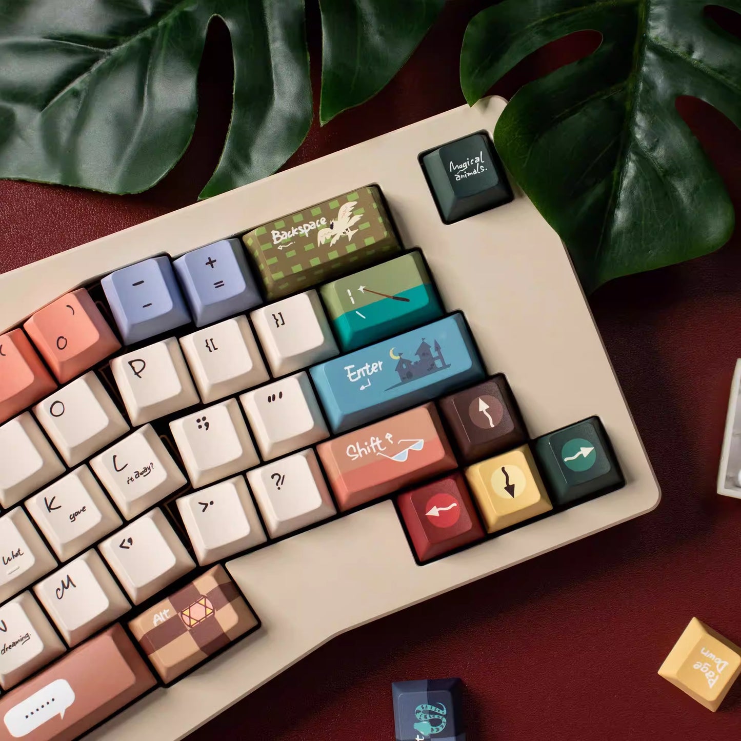 URE Magic World Cute Keycap Set, Cherry Profile, Dye Sub PBT
