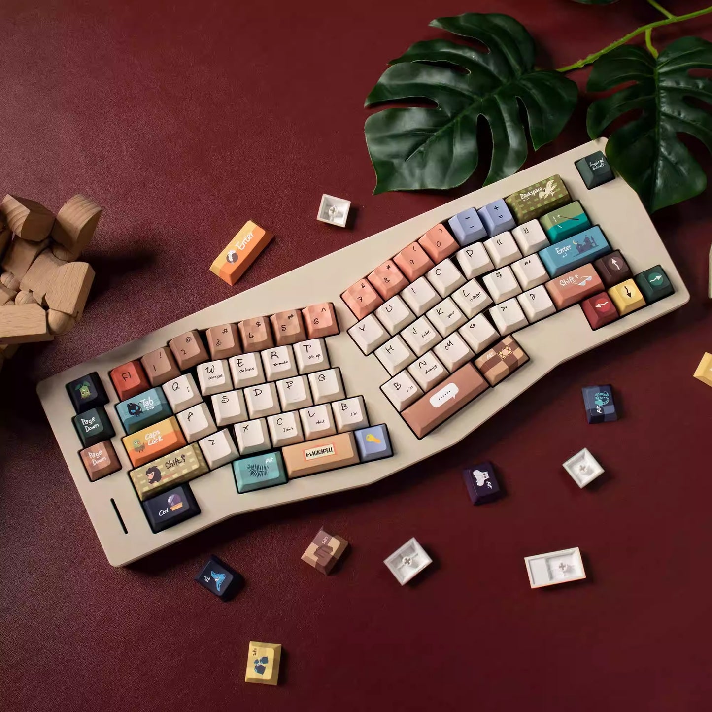 URE Magic World Cute Keycap Set, Cherry Profile, Dye Sub PBT