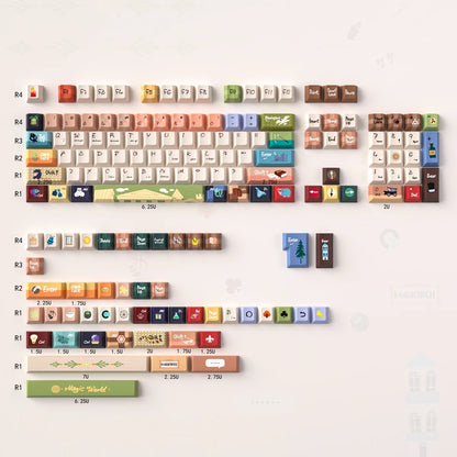 URE Magic World Cute Keycap Set, Cherry Profile, Dye Sub PBT