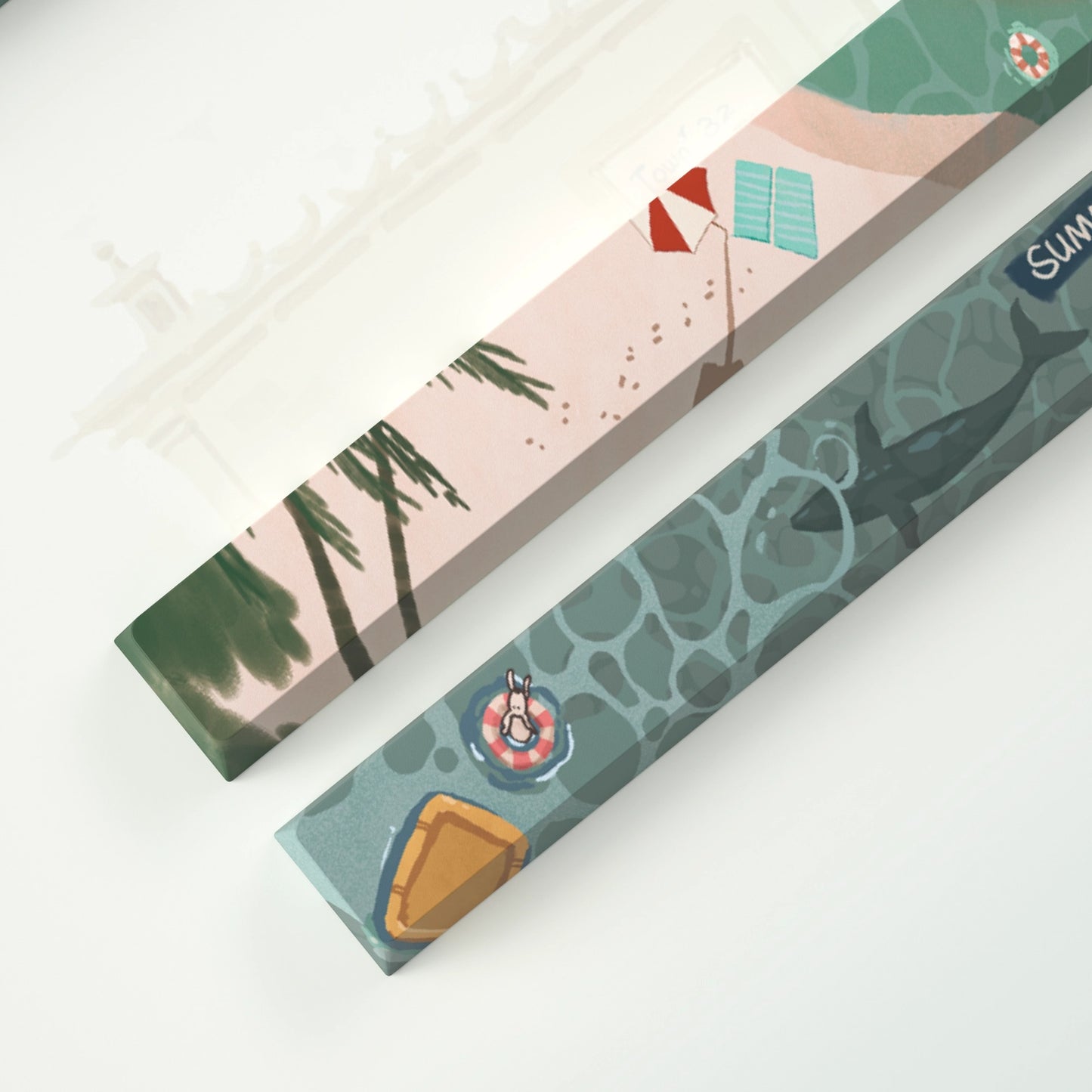 URE Seaside Town Cute Keycap Set, Cherry Profile, Dye Sub PBT