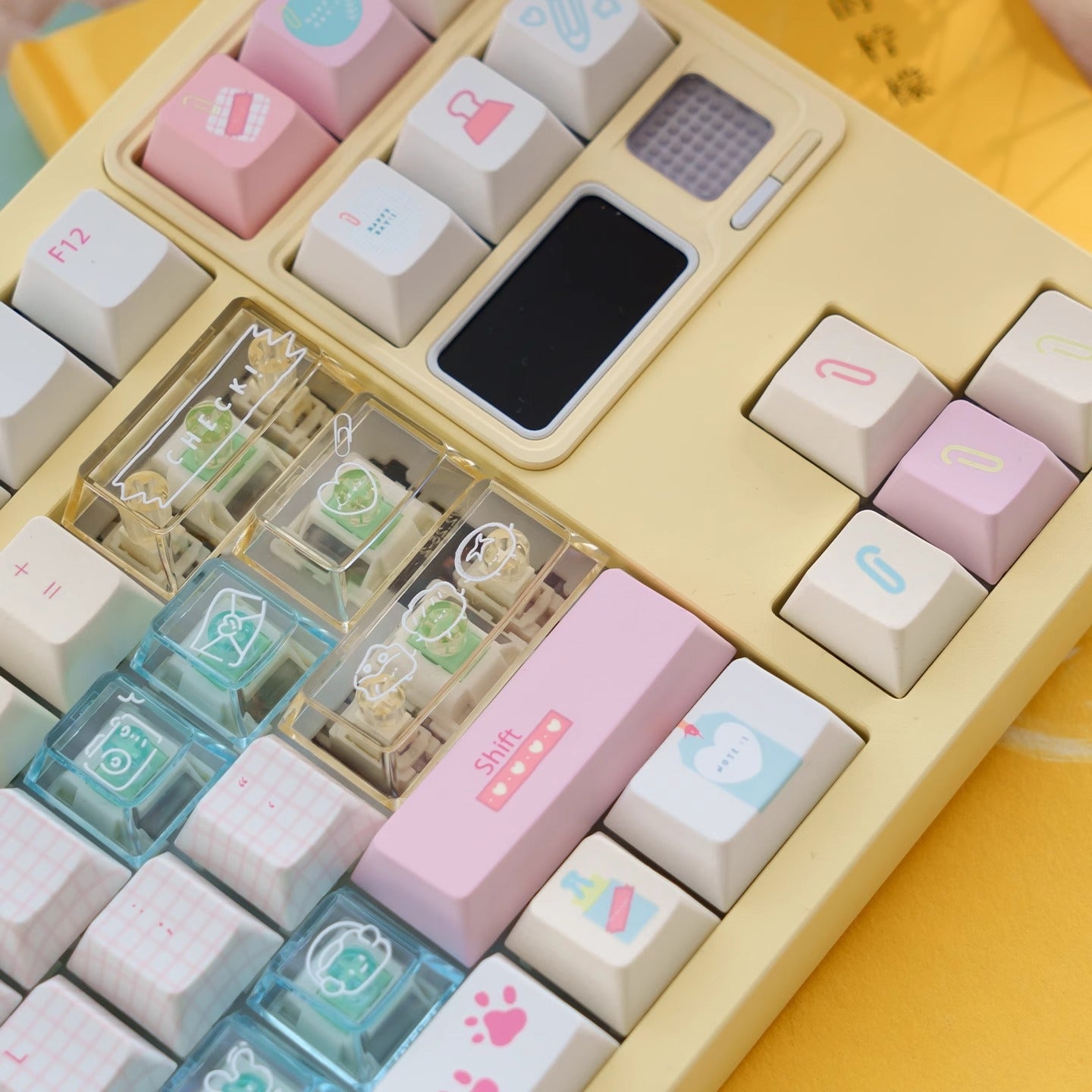 URE Summer Journal Cute Keycap Set, Cherry Profile, Dye Sub PBT