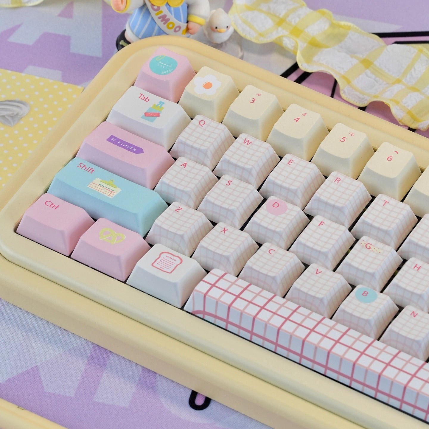 URE Summer Journal Cute Keycap Set, Cherry Profile, Dye Sub PBT