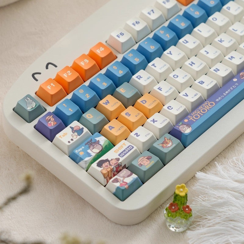 URE Totoro Cute Keycap Set, Cherry Profile, Dye Sub PBT