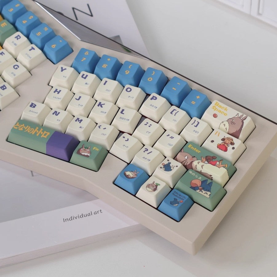 URE Totoro Cute Keycap Set, Cherry Profile, Dye Sub PBT