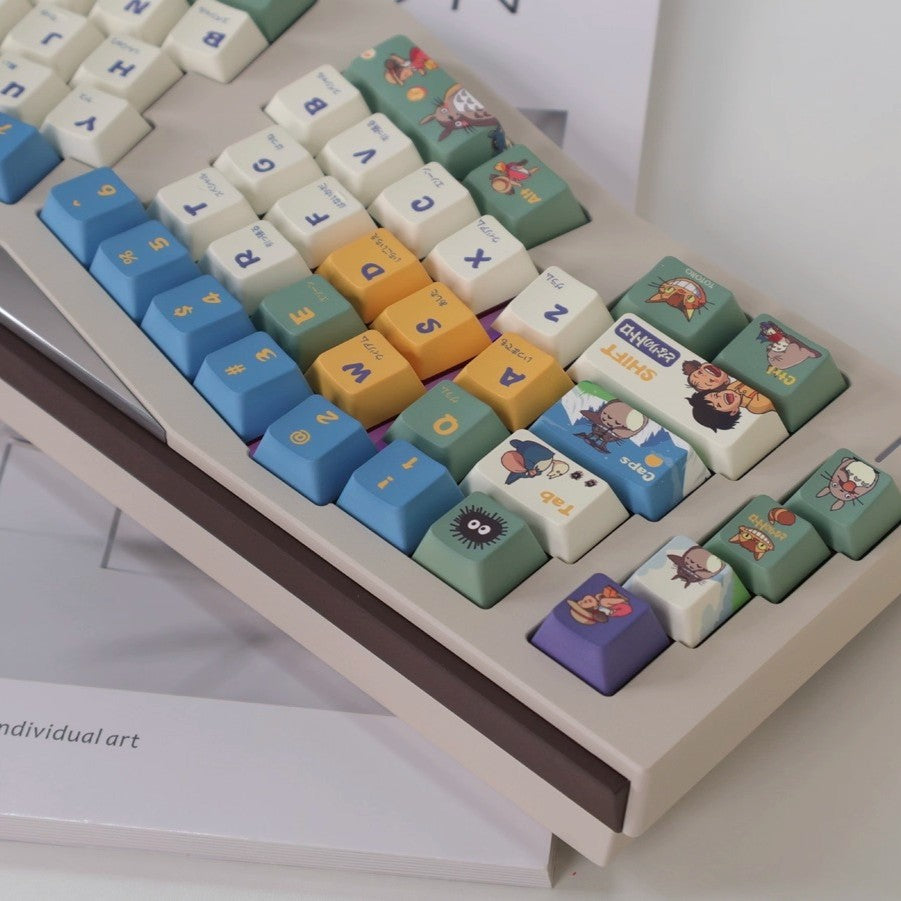 URE Totoro Cute Keycap Set, Cherry Profile, Dye Sub PBT
