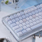 URE Winter Letter Cute Crystal Jelly Keycap Set, Cherry Profile, Dye Sub PBT + PC