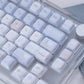 URE Winter Letter Cute Crystal Jelly Keycap Set, Cherry Profile, Dye Sub PBT + PC