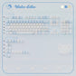 URE Winter Letter Cute Crystal Jelly Keycap Set, Cherry Profile, Dye Sub PBT + PC