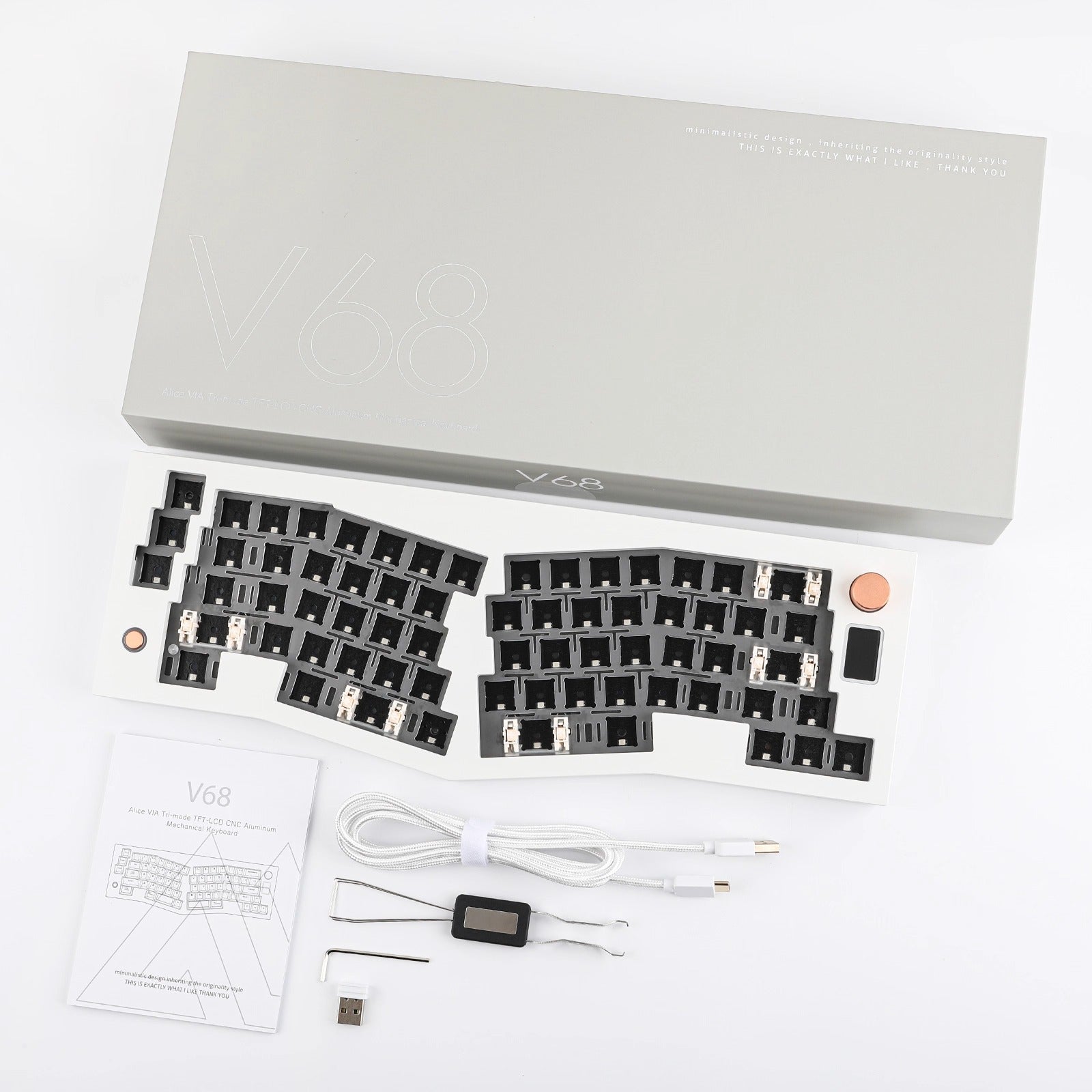 Cidoo V68 Alice Aluminum Mechanical Keyboard Barebone - Thumbnail 4