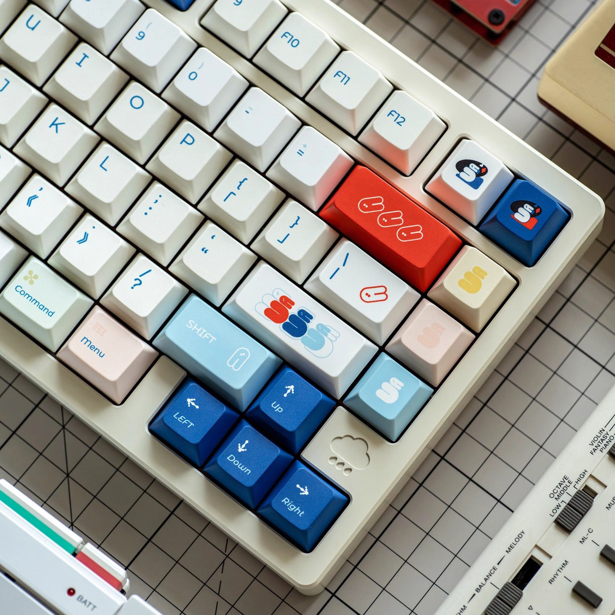 Sinokey White Rabbit Keycap Set, Cherry Profile, Dye Sub PBT