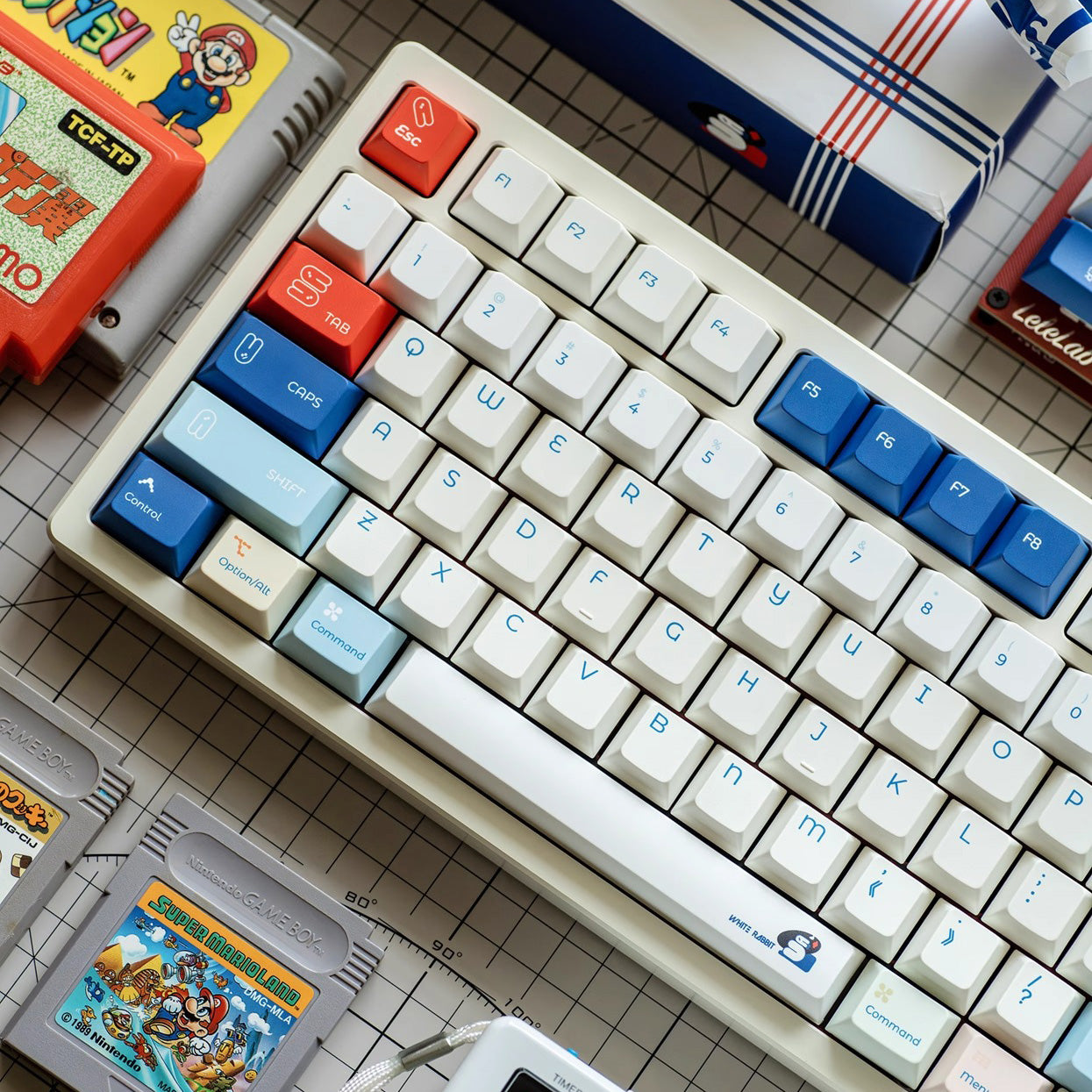 Sinokey White Rabbit Keycap Set, Cherry Profile, Dye Sub PBT