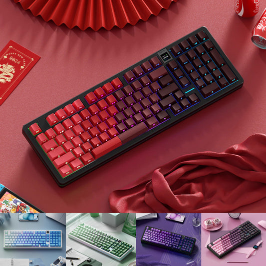 Diagonal Gradient Shine Through, Side Printed Keycap Set, Cherry Profile, Double Shot PBT Key Cap