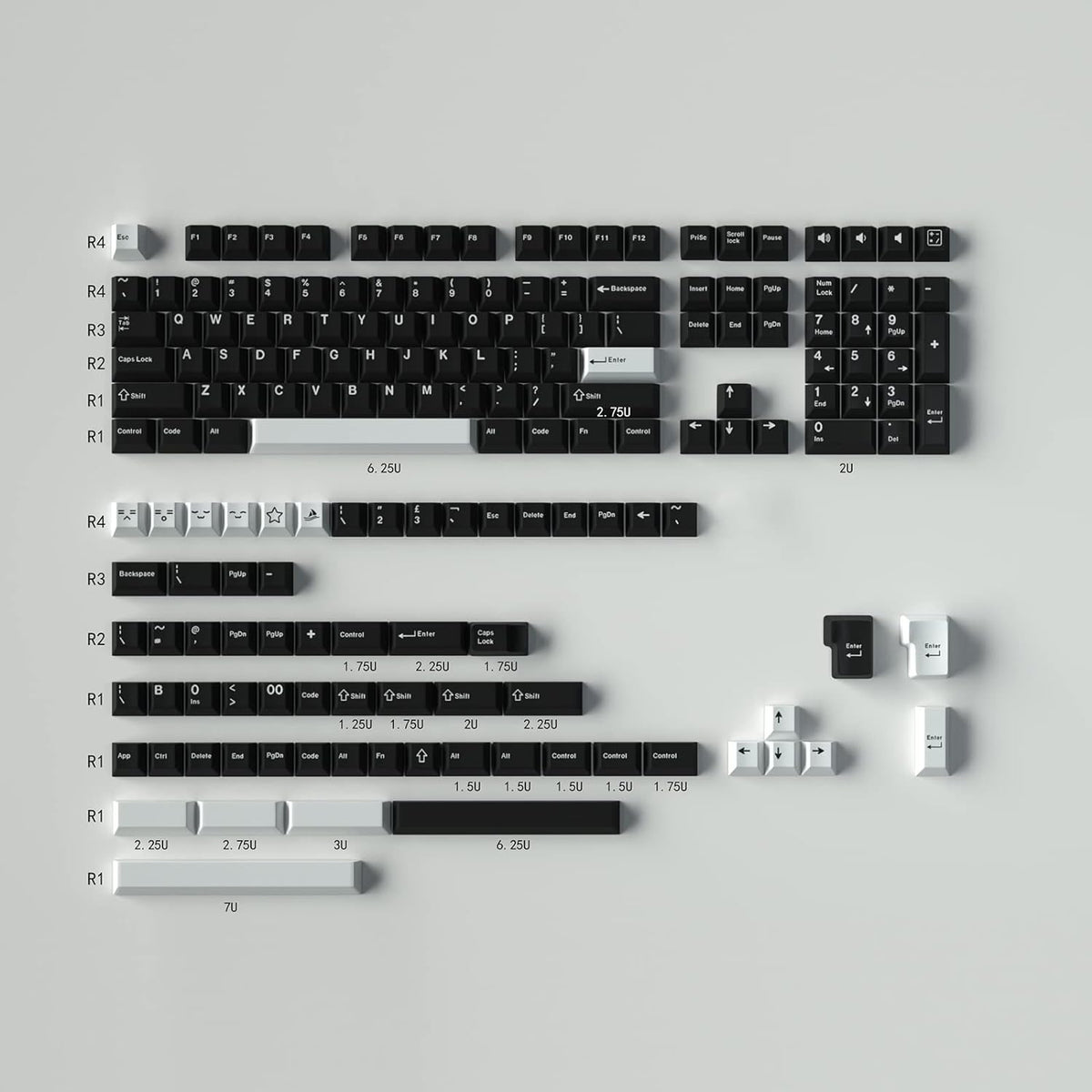 JakeTsai Keycap, 172 tasti Cherry Profile Double Shot Keycaps Set con 2 JakeTsai Keycap, 172 tasti Cherry Profile Double Shot Keycaps Set con 2