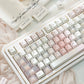 White Peach Mojito Cute Keycap Set, Cherry Profile, Dye Sub PBT + PC
