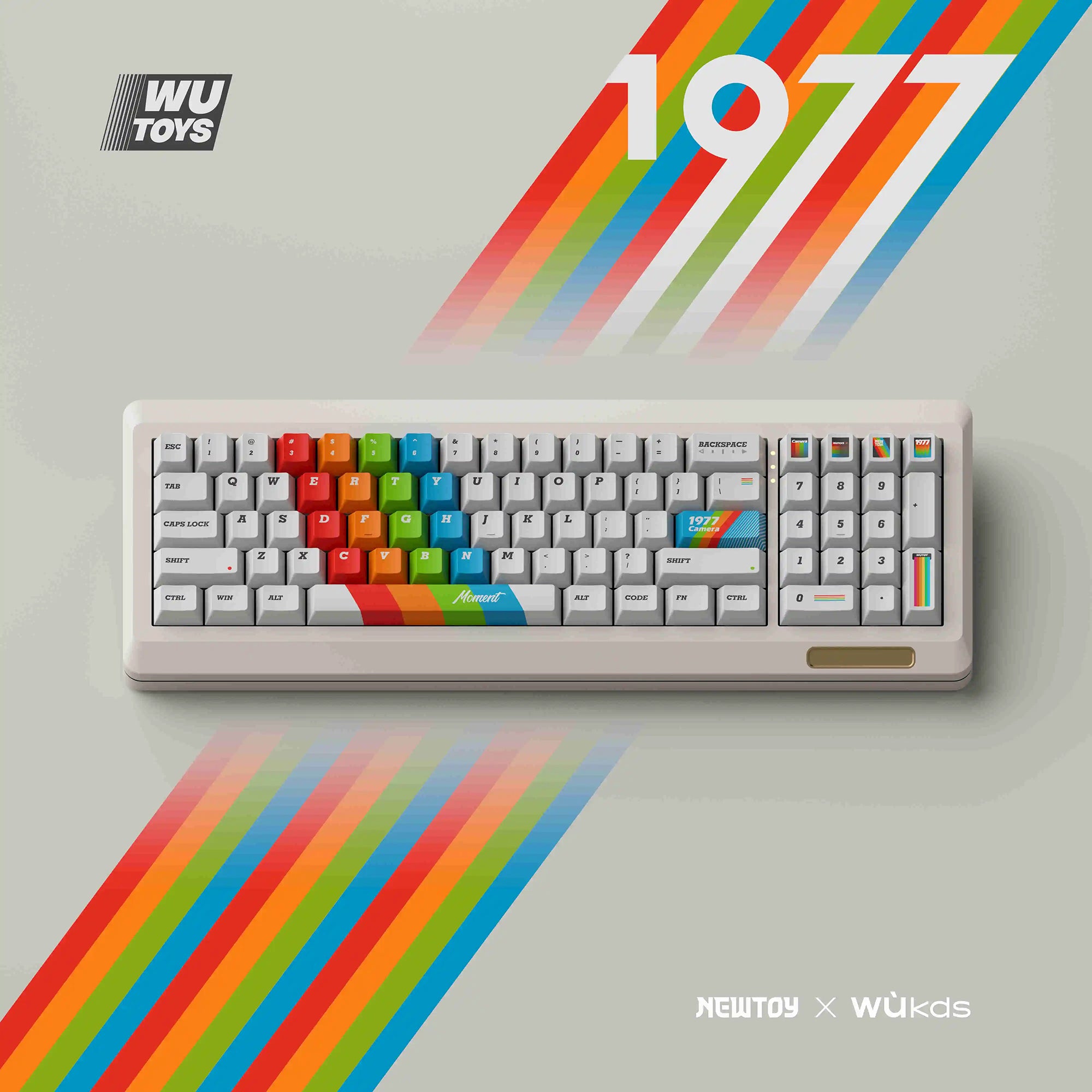 Retro 1977 Keycap Set, Cherry Profile, PBT Dye Sub – Nouvolo