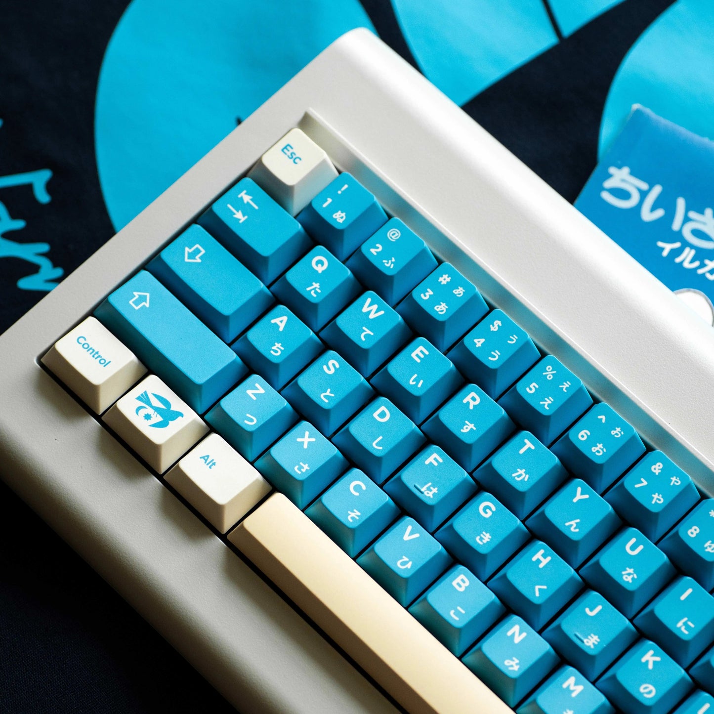 WUkds Blue Bird Keycap Set, Cherry Profile, Dye Sub PBT Key Cap